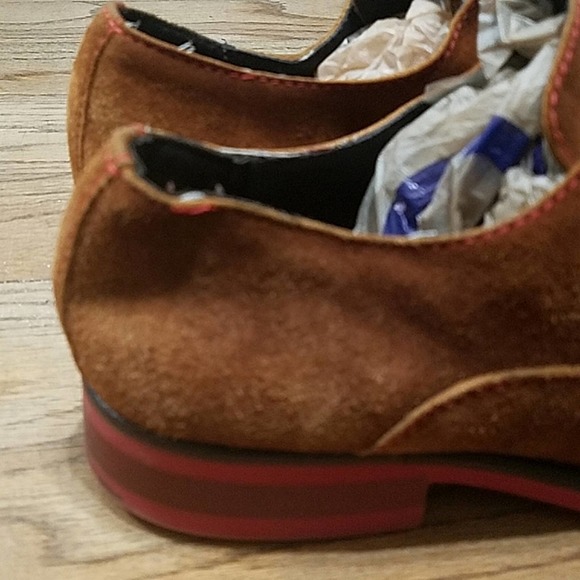 Donald J pliner Evan brown suede oxfords men's sz 7 - Picture 14 of 15